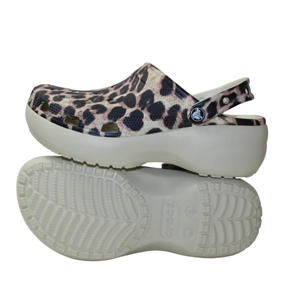 Crocs Classic Leopard Platform Slip on, Heel strap Women's 9 NEW! - Picture 13 of 15